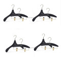 DL523 2019 wholesale new fashion Custom Made Black Wooden Clothes Hangers with metal hook suits